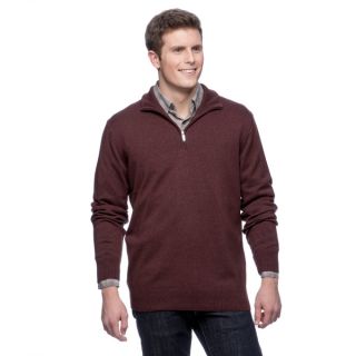 Mens Cashmere Silk 1/4 Zip Pullover Sweater   16812024  