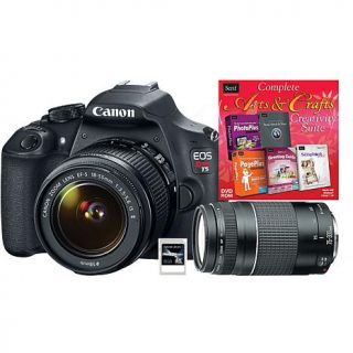Canon EOS Rebel T5 18MP Digital SLR Camera Bundle with EF S 18 55mm and EF 75 3   7507319