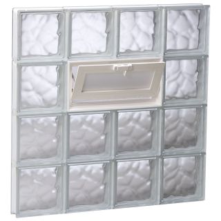 REDI2SET Wavy Pattern Frameless Replacement Glass Block Window (Rough Opening: 42 in x 26 in; Actual: 40.25 in x 25 in)