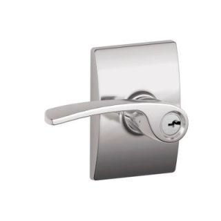 Schlage Century Collection Bright Chrome Merano Keyed Entry Lever F51A MER 625 CEN