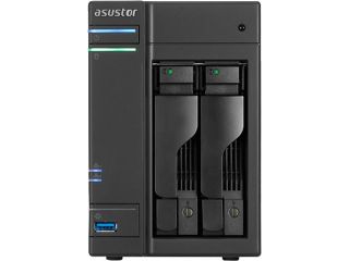 Asustor AS5102T 2 Bay NAS, Intel Celeron Quad Core, 2 GB SO DIMM DDR3L, GbE x 2, USB 3.0 & eSATA, WoL, System Sleep Mode, with lockable tray