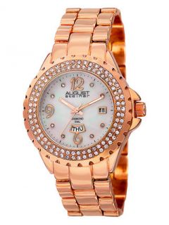 Mother Of Pearl Dial & Diamond Watch, 40.5mm  by August Steiner
