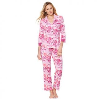 Rhonda Shear Printed Lace Detail Pajama Set   7995333
