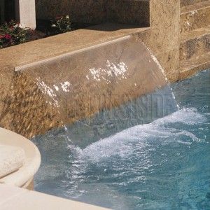 Jandy 1201003 Sheer Descent Waterfall w/Back Feed 1Ft., Extended 6inch.Soft White Lip   White