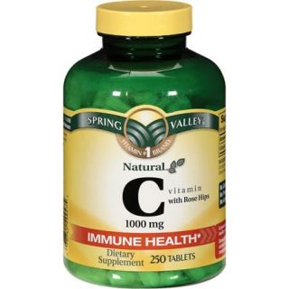 Spring Valley: Natural C Vitamin w/Rose Hips Dietary Supplement, 250 Ct