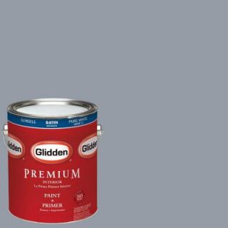 Glidden Premium 1 gal. #HDGCN46U Blue Grey Sky Satin Latex Interior Paint with Primer HDGCN46UP 01SA