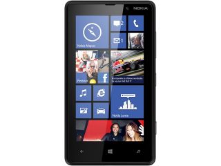 Refurbished: Nokia Lumia 820 RM 824 8GB Black 8GB Unlocked GSM Windows 8 Cell Phone 4.3"