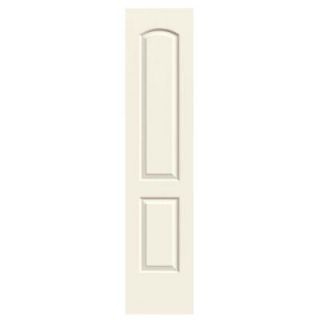 JELD WEN 18 in. x 80 in. Molded Smooth 2 Panel Arch French Vanilla Hollow Core Composite Interior Door Slab THDJW137000563