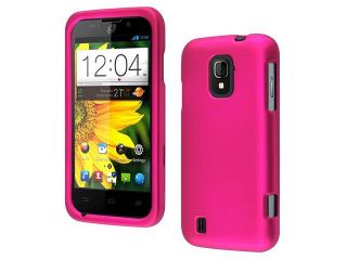 HRW Rubberized Case compatible with ZTE Majesty Z796C , Red