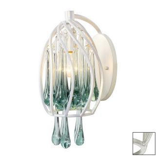 Varaluz 8 in W Area 51 1 Light Pearl Arm Wall Sconce