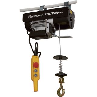 Strongway Electric Cable Hoist  — 750-Lb./1500-Lb. Capacity  Electric Cable Hoists