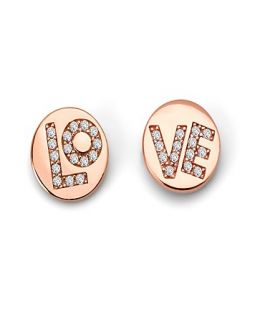 Crislu Micro Pave Love Earrings
