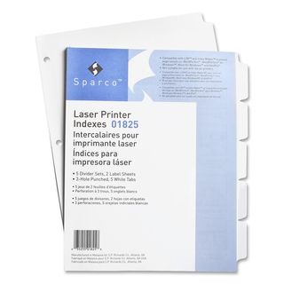 Sparco Laser Printer Index Tabs   25/BX   16696876  