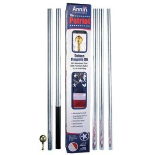 Annin Flagmakers The Patriot 20 ft. Aluminum Flagpole with 3 ft. x 5 ft. Nylon US Flag 742360
