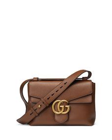 Gucci GG Marmont Medium Leather Shoulder Bag, Brown