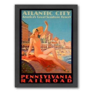 Americanflat Atlantic City Bathing Pa Line Framed Vintage Advertisement