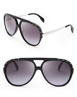 Alexander McQueen Studded Aviator Sunglasses