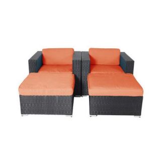 Pangea Home Shadow Shay 4 Piece Deep Seating Group with Cushions