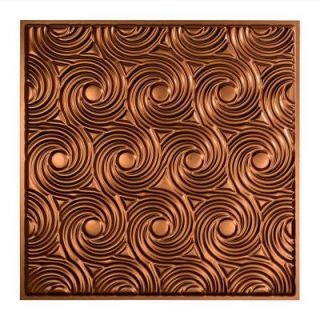 Fasade Cyclone  2 ft. x 2 ft. Lay in Ceiling Tile in Oil Rubbed Bronze L77 26