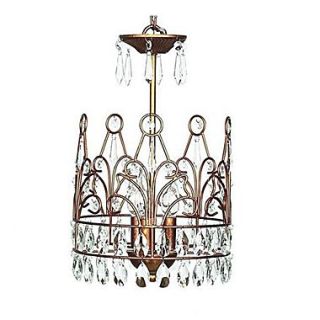 Jubilee Collection 3 Light Crown Chandelier; Gold