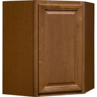Hampton Bay 24x30x24 in. Cambria Wall Diagonal Cabinet in Harvest KWD2430 CHR