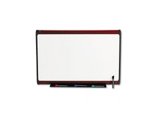 Quartet P553M Premium Dry Erase Board, Porcelain/Steel, 36 x 24, White/Mahogany Frame