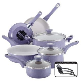 Farberware New Traditions Speckled Aluminum Nonstick 12 Piece Cookware Set in Lavender 16260