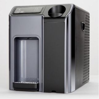 Global Water Hot, Cold, and Room Temperature Countertop Water Cooler in Silver and Black