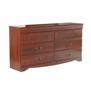 South Shore Furniture Vintage 6 Dawer Dresser in Classic Cherry 3168010