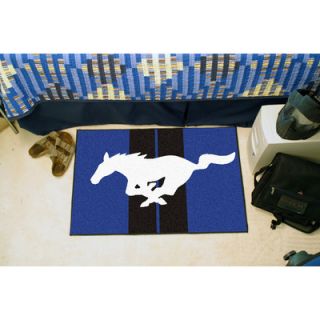 FANMATS Ford Blue/Black Mustang Horse Area Rug