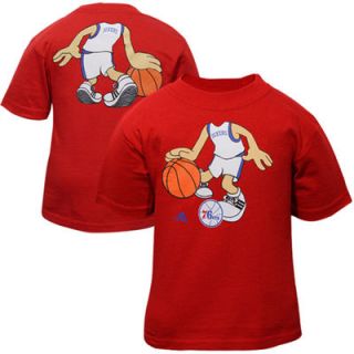 adidas Philadelphia 76ers Toddler Dream Job T Shirt   Red