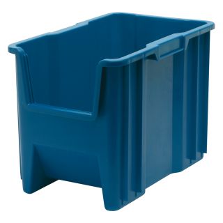 Quantum Storage Giant Stack Container — 4-Pack, 17 1/2in.L x 10 7/8in.W x 12 1/2in.H, Blue, Model# QGH600BL  Large Storage Bins