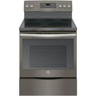 GE 5.3 cu. ft. Electric Range with Self Cleaning Convection Oven in Slate JB700EJES