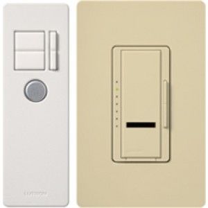 Lutron MIR 600THW IV Dimmer Switch, 600W 1 Pole Maestro IR Wireless Light Dimmer w/ Remote & Wall Plate   Ivory