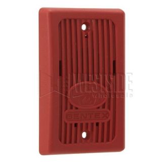Gentex GX93 R Fire Evacuation, 12VDC/24VDC Remote Mini Horn for Supervised Systems   Red Faceplate