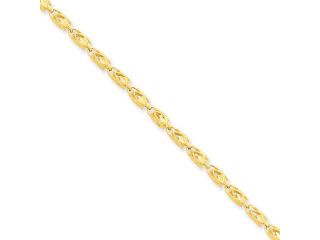 14k Yellow Gold 24in 3.5mm Marquise Rope Necklace Chain