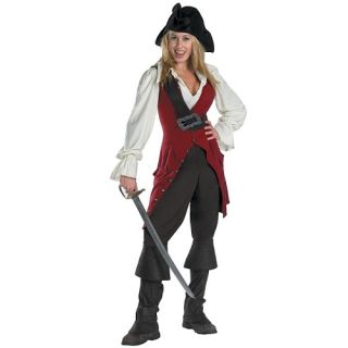 Pirates of the Caribbean 3   Elizabeth Pirate Deluxe Adult Halloween Costume   Size Adult (12 14)    Buyseasons