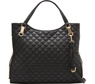 Womens Vince Camuto Riley Tote   Black Square Quilted Paillette