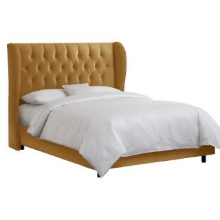Brompton Tufted Wingback Velvet Upholstered Bed