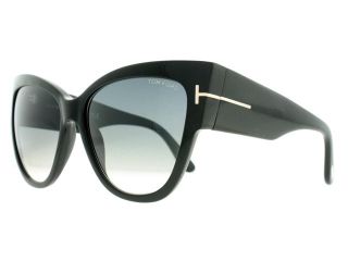 Tom Ford TF 371 Anoushka 01B Black Cat Eye/Gray Gradient Women's Sunglasses