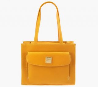 Dooney & Bourke Pebble Leather Janine Bag w/ Front Pocket —
