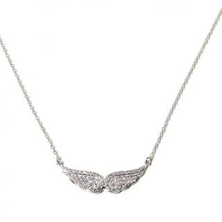 Absolute™ 0.61ct Pavé "Angel Wing" 18" Cable Link Necklace   7879964
