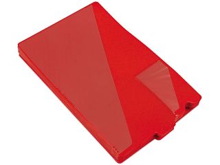 Smead 61970 Out Guides with Diagonal Cut Pockets, Poly, Legal, Red, 50/Box