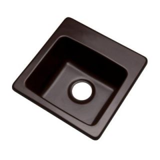 Mont Blanc Westminster Drop In Composite Granite 16 in. 0 Hole Single Bowl Bar Sink in Espresso 17090Q