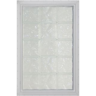 Pittsburgh Corning LightWise Decora White Vinyl New Construction Glass Block Window (Rough Opening: 33.1875 in x 40.9375 in; Actual: 32.1875 in x 39.9375 in)