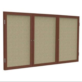3 Door Enclosed Fabric Tackboard (72 in. W x 36 in. H)