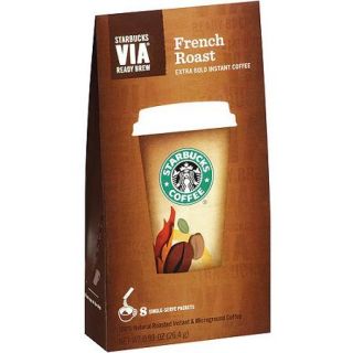 Starbucks VIA Ready Brew French Roast Instant Coffee, 8 Pack