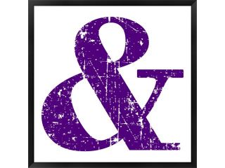 Purple Ampersand by Veruca Salt Framed Art, Size 36 X 36