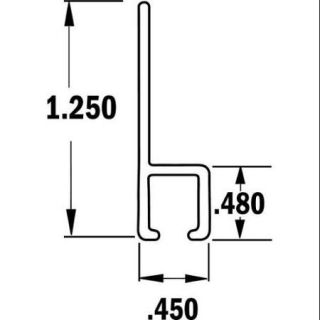 TANIS AH702872CF Strip Brush Holder, Overall Length 72 In