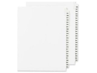 Index Dividers, Exhibit 501 550, Side Tab, 25/ST, WE AVE01350